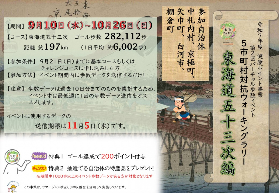 第2回バーチャル歩数イベントチラシ